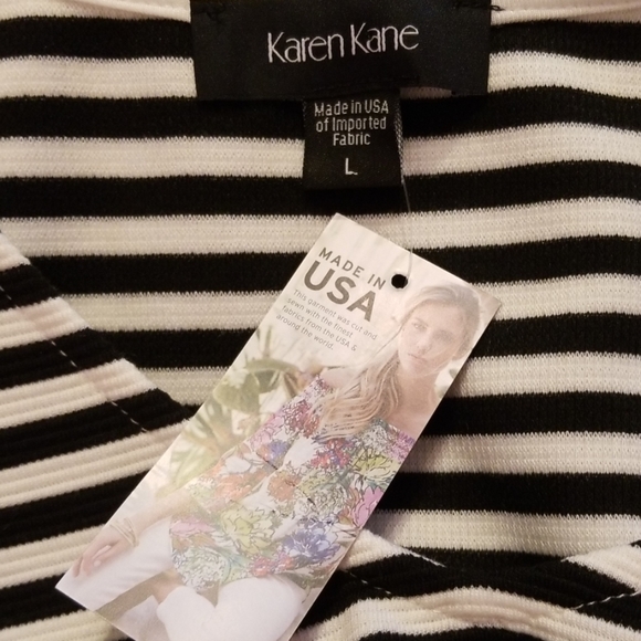 Karen Kane Black & White Striped Dress👗 - Picture 4 of 7